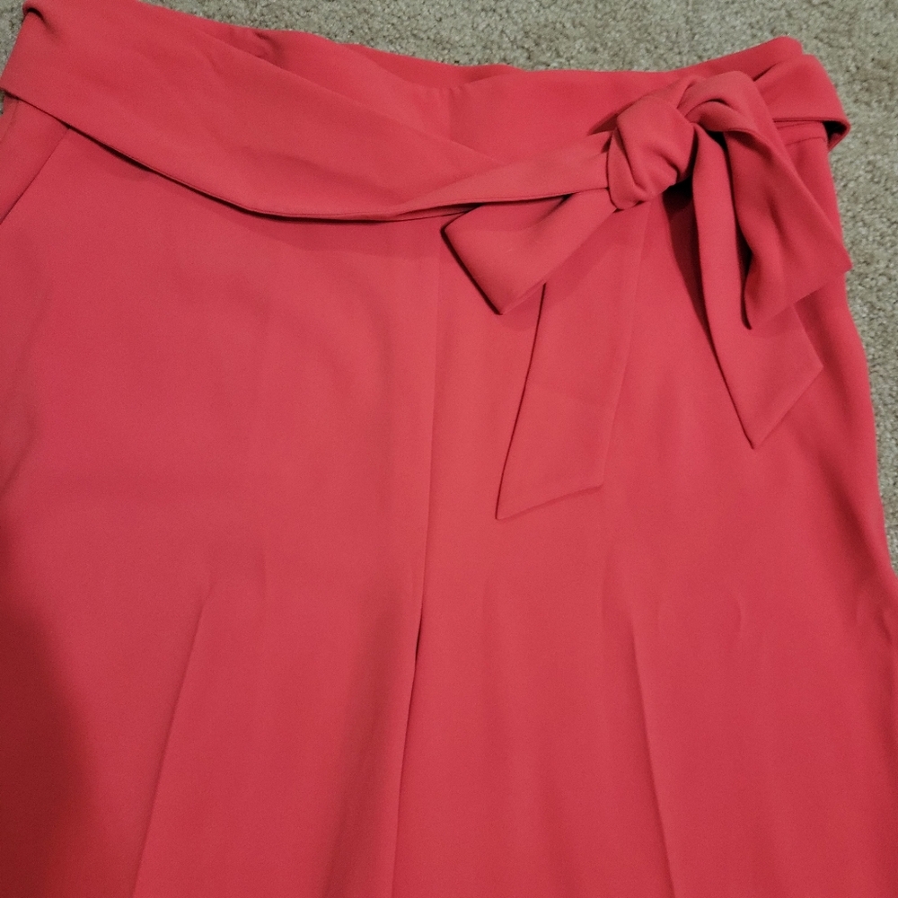Boden Red Wide-Leg Tie-Waist Pants - Picture 4 of 10